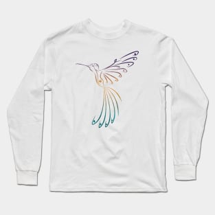 Gradient Hummingbird Long Sleeve T-Shirt